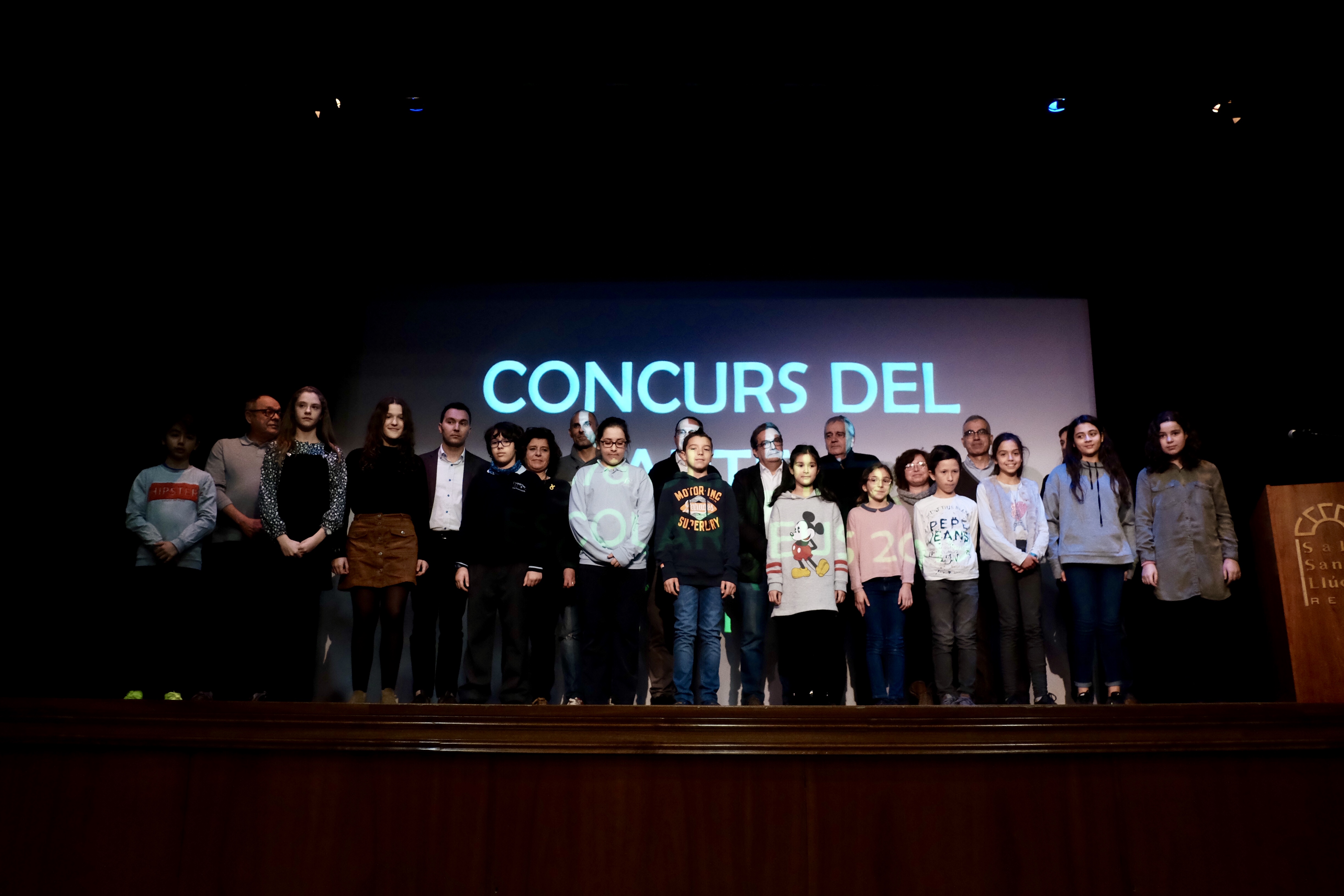 Foto de grup acte presentació Olimpíada Escolar 2019