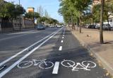 Foto del carril bici de l’avinguda de Falset