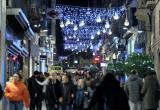 Carrers amb la il·luminació de Nadal 