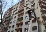 Foto dels treballs d'instal·lació dels sistemes sonors de control de coloms