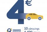 Cartell pàrquings 4 euros