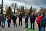 Inauguració dels jocs pintats de la plaça Sagrada Família del Barri Gaudí