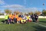 Equip partit de futbol caminant 