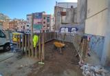 Treballs de condicionament a l'àrea d'higiene per a gossos del carrer de Sant Benet