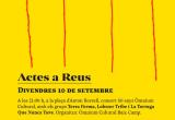 Cartell Diada Nacional 11 de setembre Reus