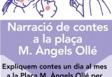 Cartell contes a la plaça Àngels Ollé Boca de la Mina