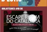 Cartell Escape Room a les Biblioteques Municipals