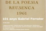 Cartell 101 anys Gabriel Ferrater