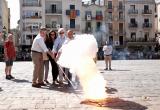 Imatges del matí de Sant Pere a la plaça del Mercadal