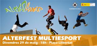 Flyer de les activitats esportives per a joves Alterfest Multiesport