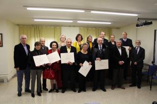 Foto de família de l'acte a la seu de Reus del Col·legi Oficial de Metges de Tarragona