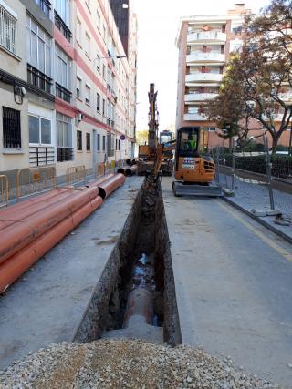 Foto d'arxiu d'obres d'Aigües de Reus