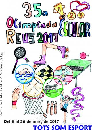 Imatge del cartell de la 35ª Olimpíada Escolar de Reus