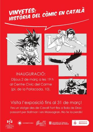 Cartell de la mostra «Vinyetes: història del còmic en català»