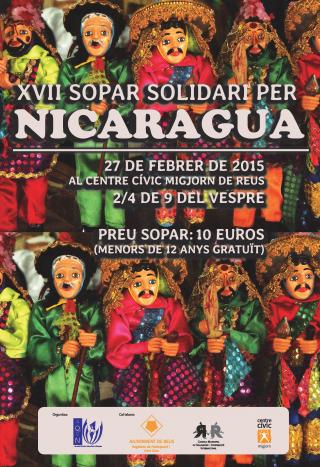 Cartell del XVII Sopar solidari per Nicaragua