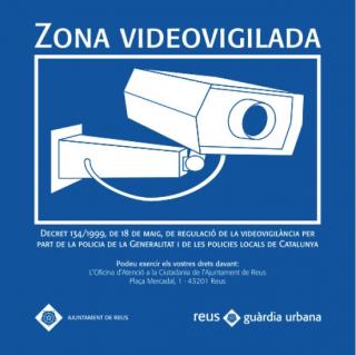 Cartell de zona vigilada