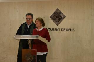 El regidor de Cultura i Joventut, Joaquim Sorio, i la directora gerent de l'Institut Municipal de Museus de Reus, Anna Figueras.