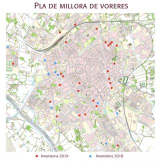 Plànol obres voreres 2018-2019