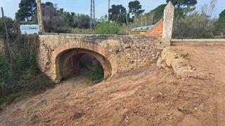 Obres de recuperació del pont de Calderons