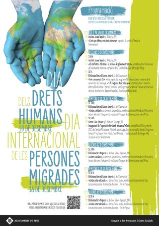 Cartell Dia dels drets humans i Dia internacional de les persones migrades 2024