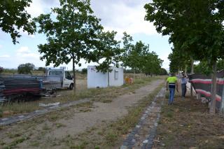 Foto de l'inici obres parc per a famílies