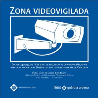 Cartell zona videovigilada