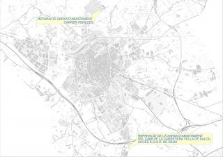 Plànol obres Aigües de Reus agost 2020