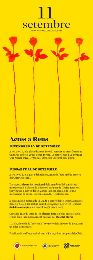 Cartell Diada Nacional 11 de setembre Reus