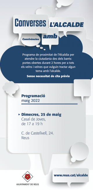 Cartell converses amb l'alcalde