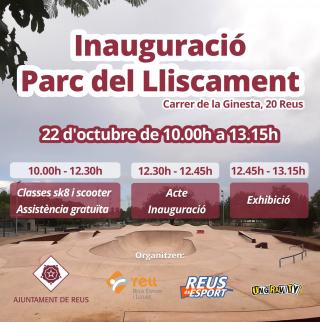 Cartell Inauguració Parc de Lliscament