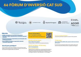 Cartell 6è Fòrum Inversió CAT SUD