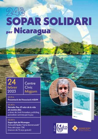 Cartell 24è Sopar Solidari per Nicaragua