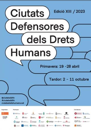 Cartell Ciutats Defensores dels Drets Humans 2023
