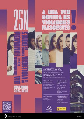 Cartell del Programa del Dia Internacional per a l'Eliminació de la Violència envers les Dones 2023