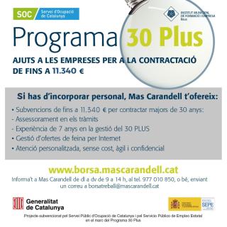 Cartell programa 30 PLUS