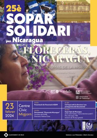 Cartell 25è Sopar Solidari Nicaragua