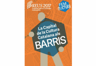 Cartell de la Capital de la Cultura Catalana Reus 2017 als barris