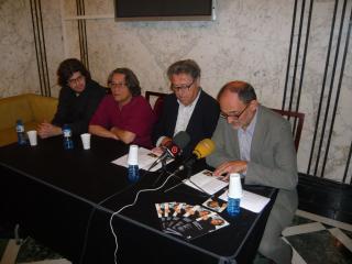 Un moment de la presentació de l'espectacle al Teatre Fortuny