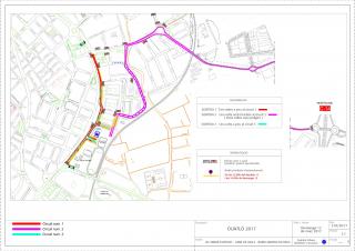 Plànol de les afectacions al trànsit d'aquest cap de setmana amb motiu del Duatló Ciutat de Reus