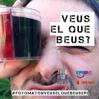 Imatge de la campanya «Veus el que beus?»