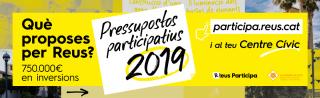 Imatge de la campanya de Pressupostos Participatius de Reus 2019