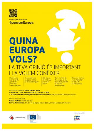 Imatge del cartell del debat Quina Europa vols?