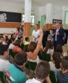 Imatge de la visita de l'alcalde a l'Escola ARCE aquest dilluns 12 de setembre