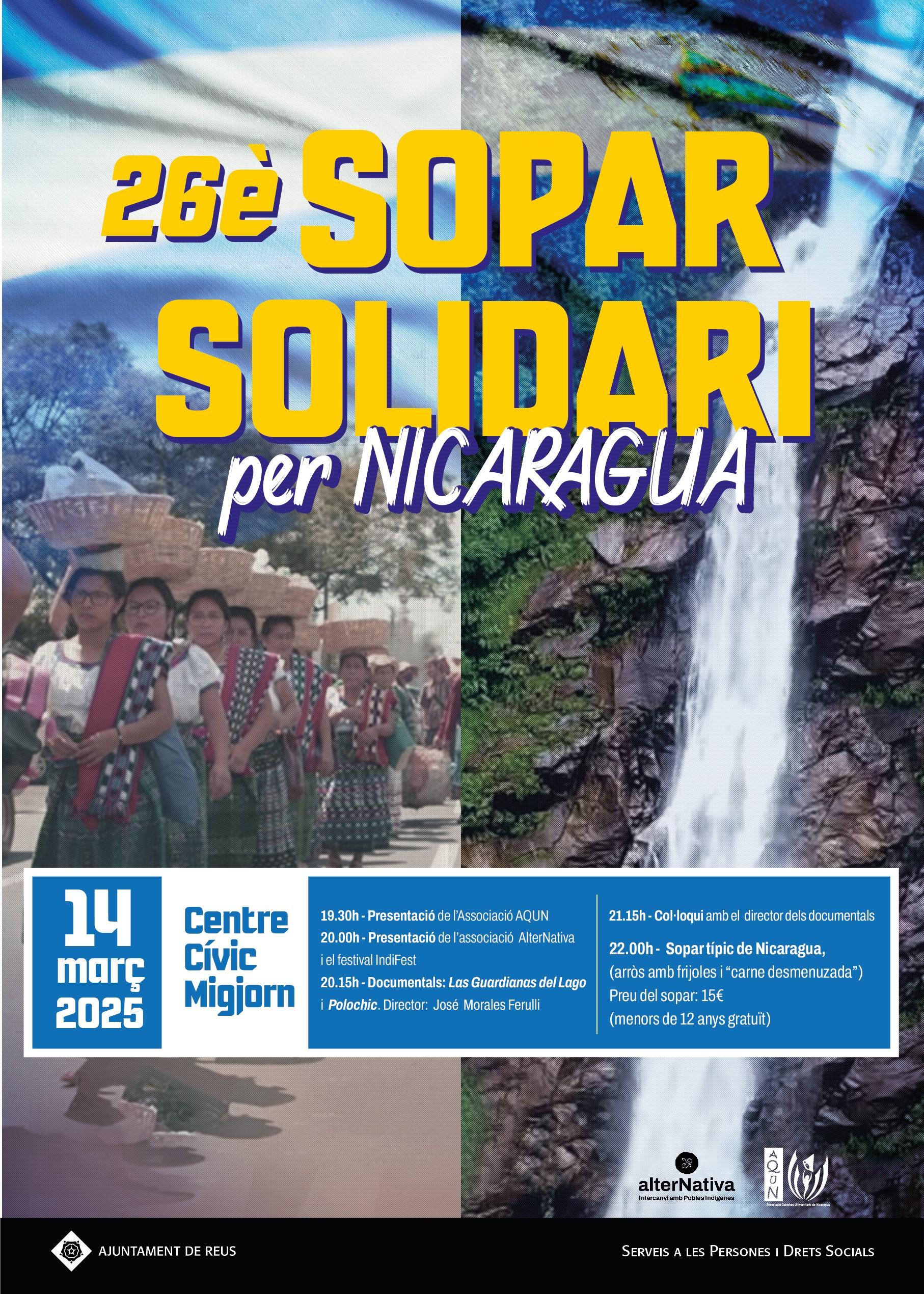 26a edició del Sopar Solidari per Nicaragua