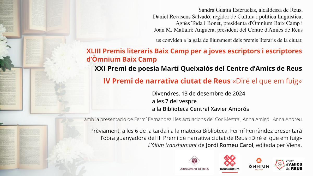 Gala de lliurament dels premis literaris de la ciutat de ReusE