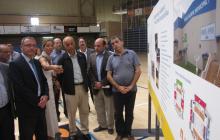 Visita del president del Comitè Internacional dels Jocs Mediterranis al Pavelló Olímpic Municipal