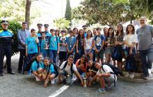 Foto de grup dels millors alumnes en mobilitat segura que aquest curs han participat en les sessions al Parc Infantil de Trànsit