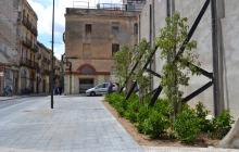 Imatge de la intervenció realitzada a la cantonada del carrer del Roser i la riera de Miró