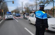 Foto d'arxiu d'un control de seguretat viària de la Guàrdia Urbana