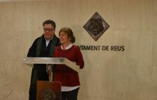 El regidor de Cultura i Joventut, Joaquim Sorio, i la directora gerent de l'Institut Municipal de Museus de Reus, Anna Figueras.